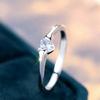 Simple Heart Cubic Zircon Women Rings Timeless Style  Silver Plating Wedding Accessories High Quality Hot