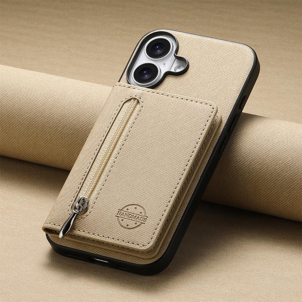 Reißverschluss-Geldbörse mit Kartenhalter RFID-blockierende magnetische Telefonhülle für iPhone 16 E 16 15 14 Plus 13 12 11 Pro Max Halterungsabdeckung