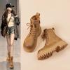 Thick-soled Heightening Low-top Short Boots Martin Boots Women's 2026 New Spring and Autumn Retro Western Cowboy Boots