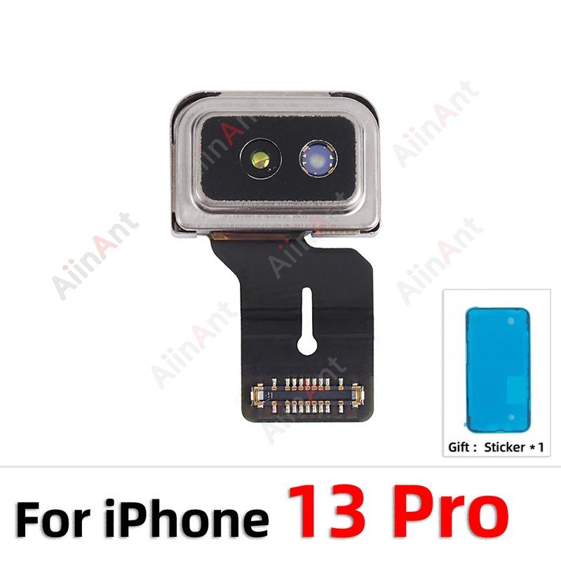 Waterproof Sticker + Flex For iPhone 12 13 14 15 Pro Max Plus mini Proximity Ambient Light Lidar Sensor Flex Cable