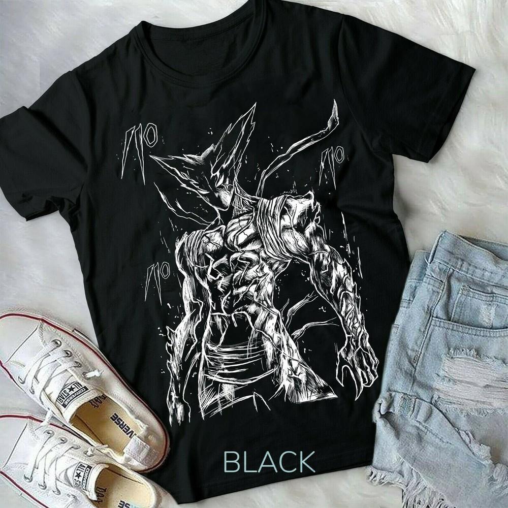 

garou shirt,Anime Manga Shirt one punch shonen,king black shirt all size 2XL