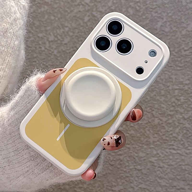 Liquid Silicone For Magsafe Magnetic Phone Case For iPhone 17 16 15 Pro Max 17Pro 16Pro Stand Holder Shockproof Cover