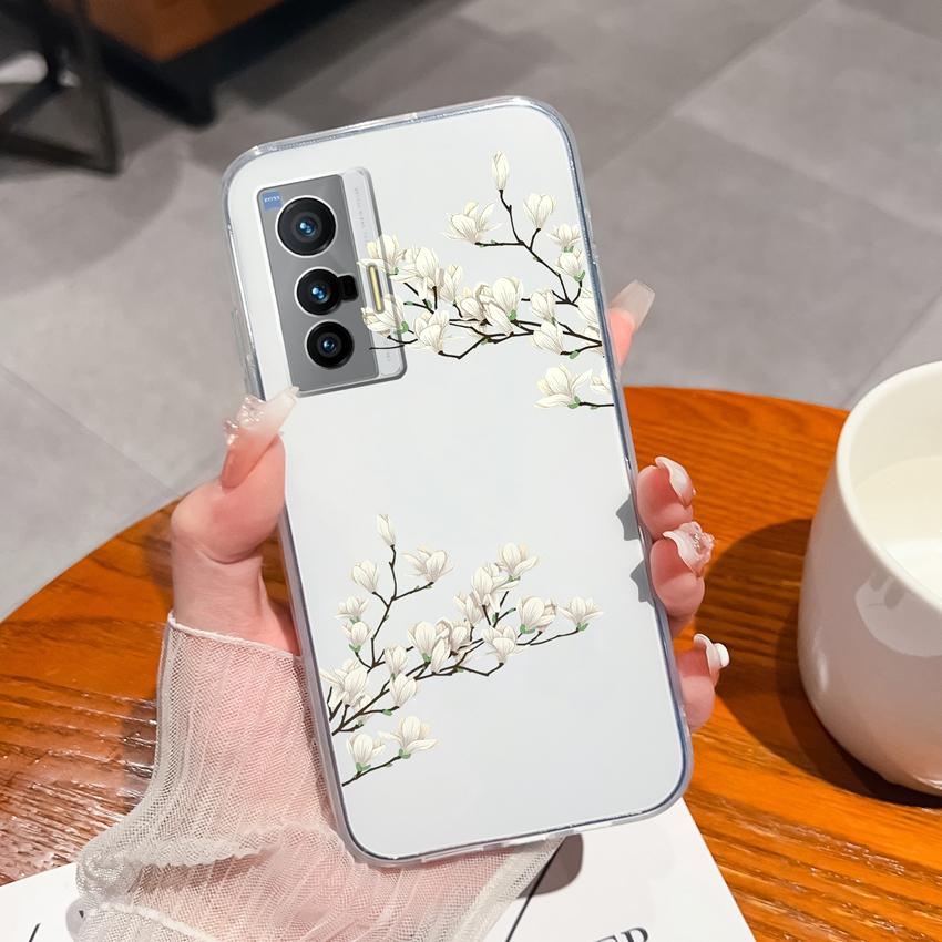 Phone Shell For Vivo X200S X21 X60 X70 X80 Pro Plus X27 Cute Cartoon Bears Patterns Luxury Transparent Soft TPU Lens Protection Covers For Vivo Casing