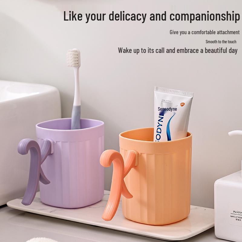Modern Ins Style Plastic Toothbrush & Mouthwash Cup - Home Use Couples Tooth Mug