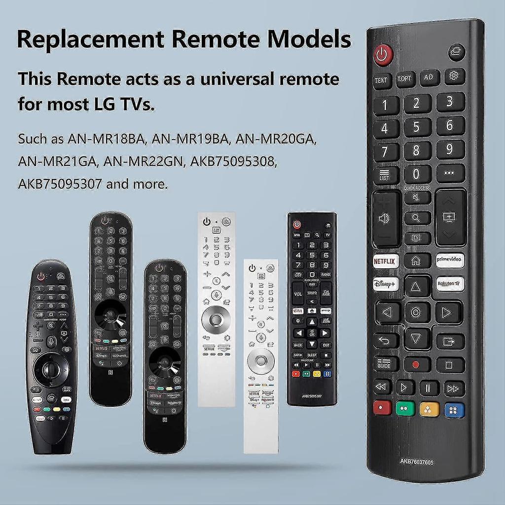 Tv Remote For Lg Akb76037605 ,improved Infrared Lg Tv Remote Control, With , Prime Video,rakuten Tv - PJ
