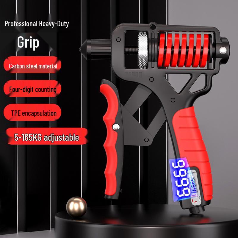 Adjustable Carbon Steel Grip Strengthener with Electronic Counter for Wrist and Arm Muscle Training