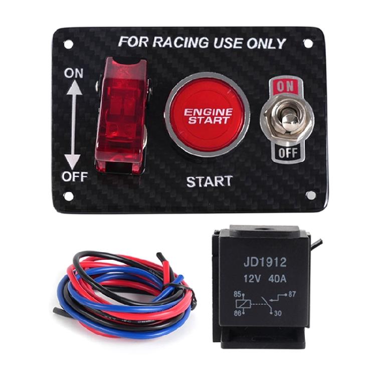 Einfach zu installierendes Motorzündschalter-Panel, LED-Kippschalter-Startknopf, geeignet für Heimwerker, Auto-, Boots-Upgrades
