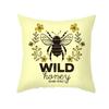 Office Living Room Home Pillowcase Car Ornaments Cartoon Bee Print Pillowcase