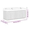 VidaXL Lot de 2 Bancs de Rangement avec Coussin, Bout de Lit, Sièges de Couloir Salon Salle de Séjour Entrée Intérieur, Gris 351812