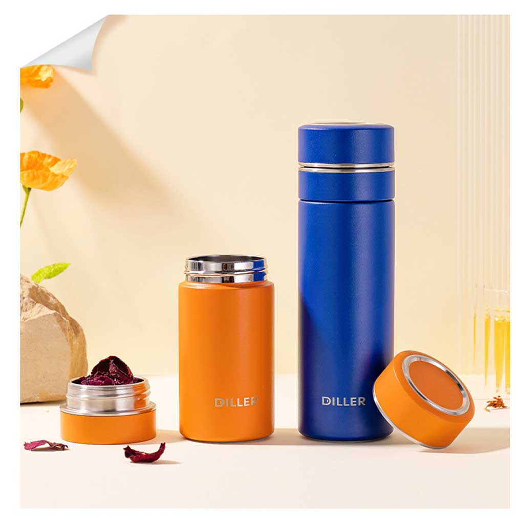 Men Vacuum Portable Replacement Wide Mouth Solid Color 280ml Home Office Vacuums Water Bottle Flask Gift with Tea Filter