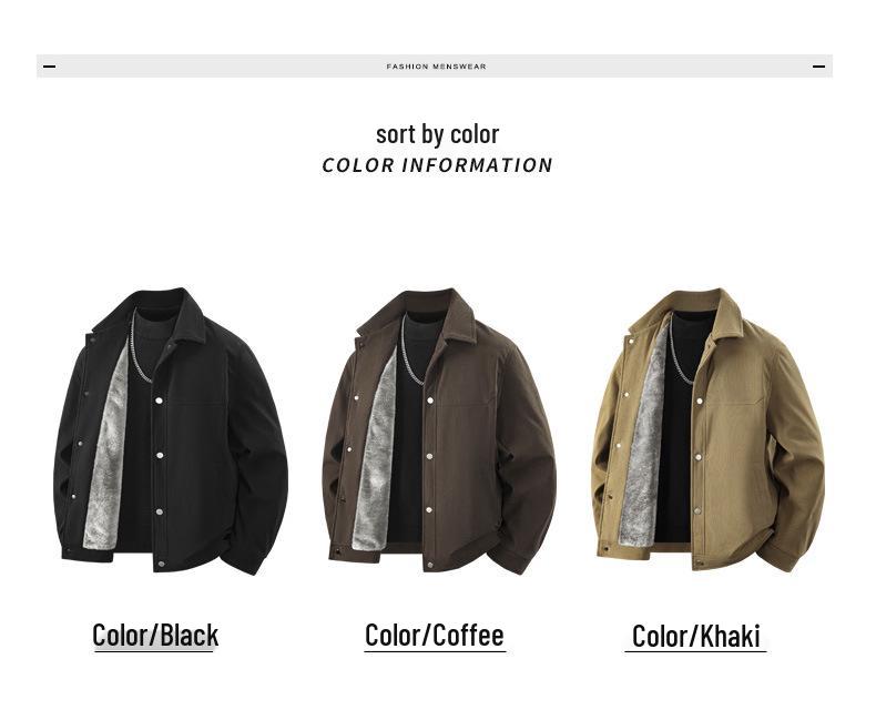 Men's American Style Fleece-Lined Winter Flight Jacket