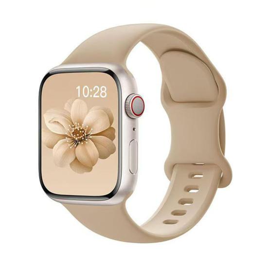 Silicone Watch Band Waterproof Sweat-Proof Replacement Band Soft Solid Color Watch Strap for Apple Watch Series Ultra 2