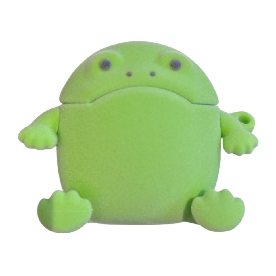 Cute flocking frog AirPods Pro Apple Bluetooth headset case 1/1/1/1st generation cartoon protective case