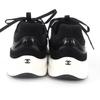 Pristine CHANEL Low cut sneakers COCO Mark black leather Women 37 G46609 Used
