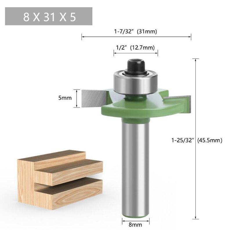 1Pc 8mm Shank T-Sloting Biscuit Joint Slot Cutter Articulação Entalho Router Bit Fresa Cortador de madeira