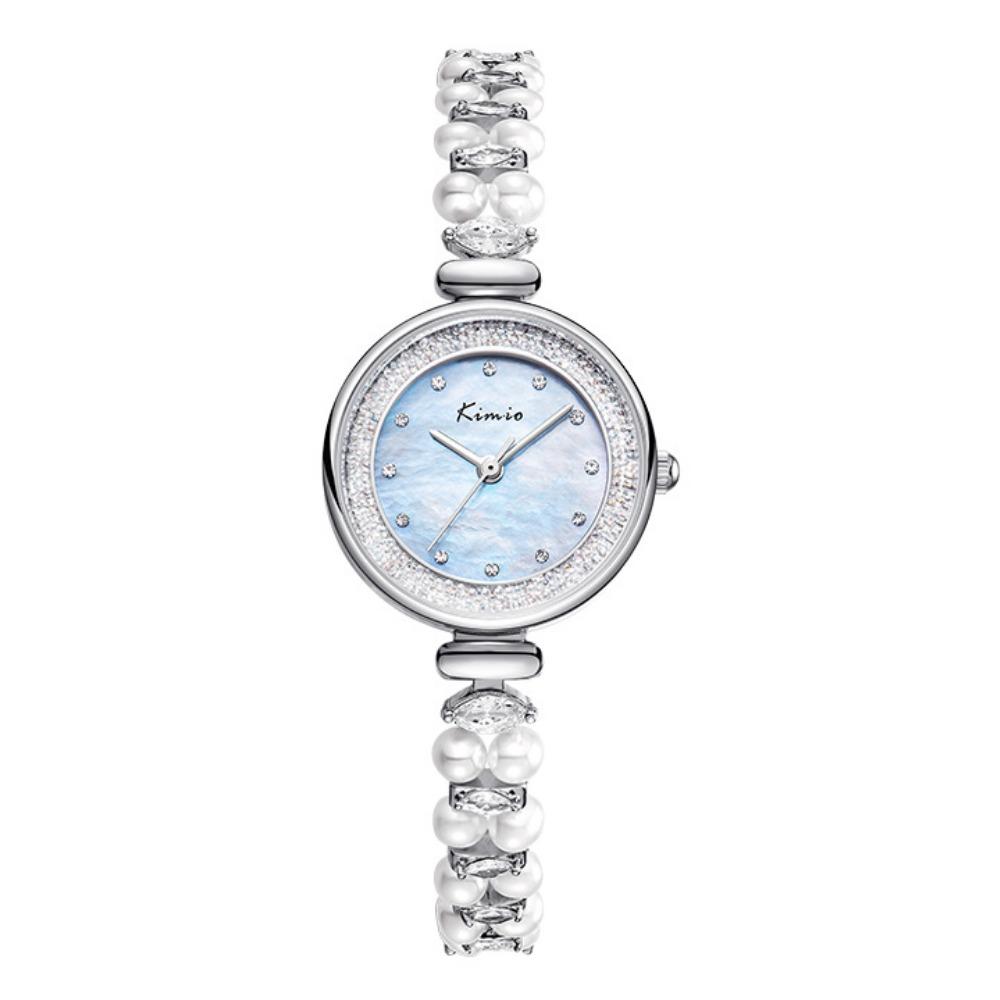 

Часы Temperament женские легкие роскошные маленькие браслеты с жемчужинами женские простые маленькие дисковые кварцевые часы водонепроницаемые часы