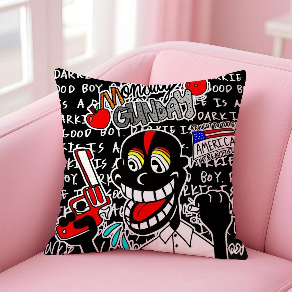 Lil D-Darkie Rapper Cushion Cover Comfortable Reversible Pillow Cover Ideal for Car Sofa Bedroom & Beyond 12x12Inch