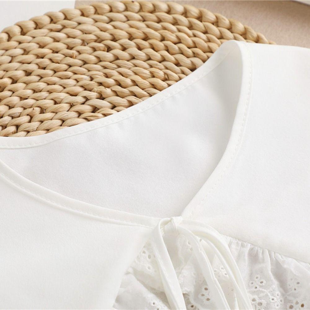 Adjustable Lace False Collar Sweet Ruffled Shawl Simple Detachable Collar  Gift
