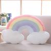 55x33cm Fantastic Ultra Soft Rainbow Plush Pillow Stuffed Sky Pillow Pink Red Decoration for Sofa Chair