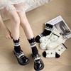 5Pairs/Set Korean Bow Baby Girl Socks Sweet Plaid Dot Print Toddler Princess Socks Summer Thin Breathable Kids Middle Tube Socks