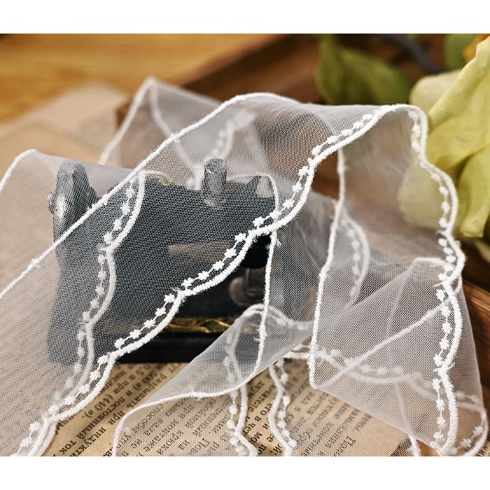 Exquis Passementerie Blanche Style Japonais-Coréen: Vêtements et Accessoires de Poupée en Fil de Coton, Ruban à Broderie en Maille pour Matériaux faits main