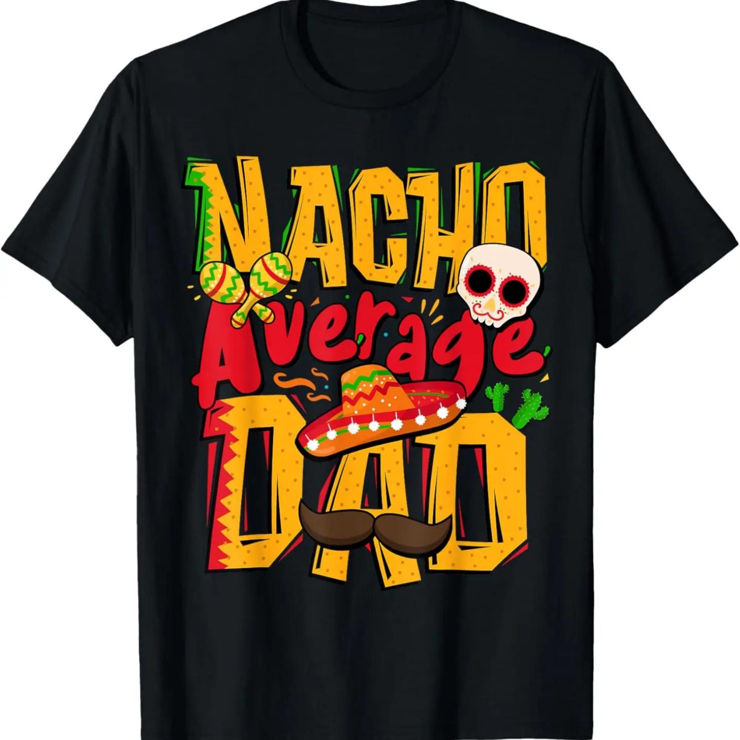 Необычный папа Мексиканский папа Синко де Майо День отца Футболка XXXXXL чёрный