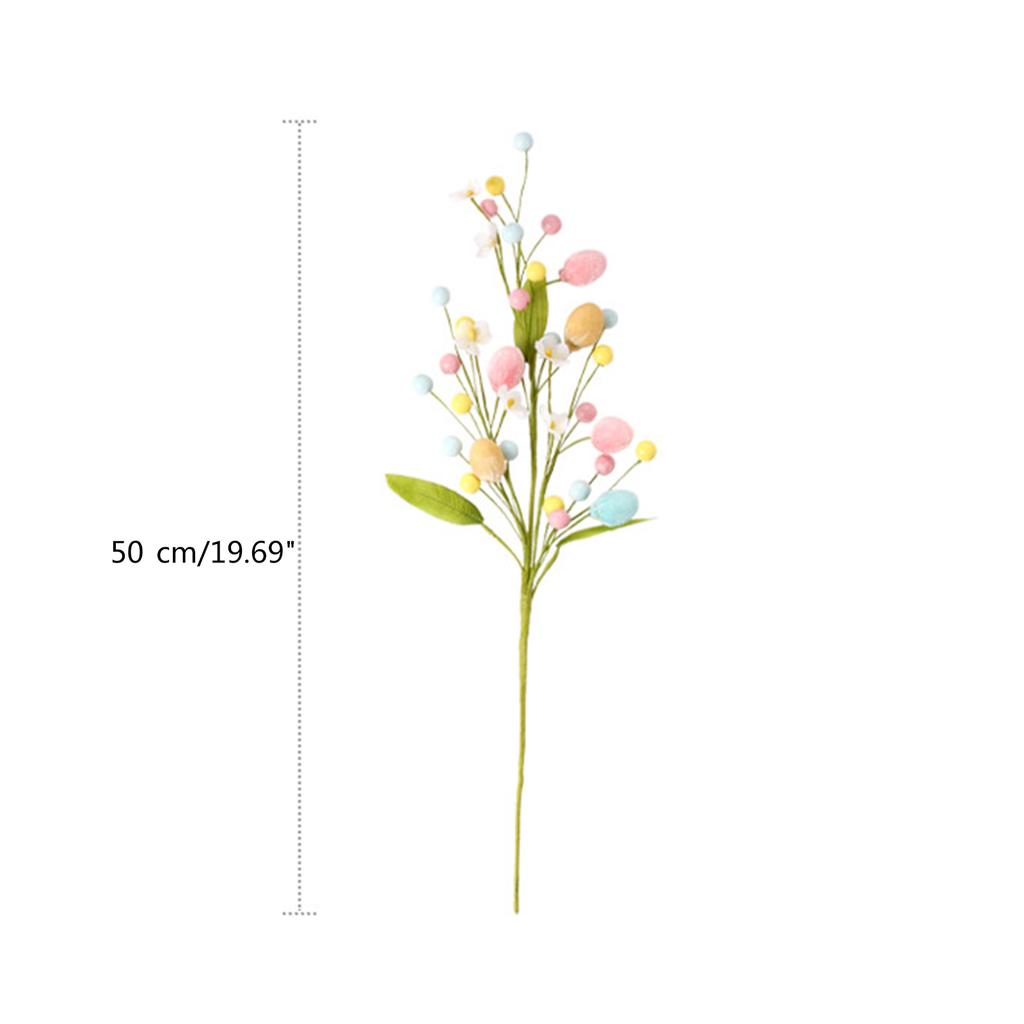 Artificial Easter Spray Vine with Pastel Easter Eggs and Berries Easter Egg Twig Branches Decorative Spring Floral Stems