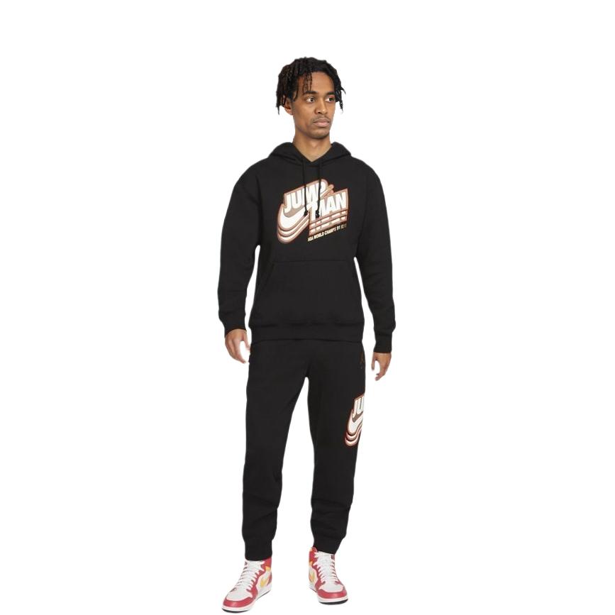 Jordan Sweatshirts Men's Black Hooded Thickened Regular DC9605-010