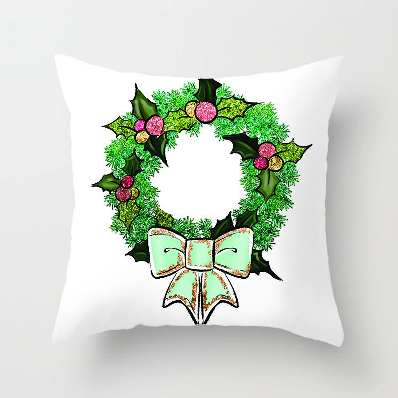 Christmas Throw Pillow Covers Holiday Home Sofa Decoration Pillow Cushion Cover
