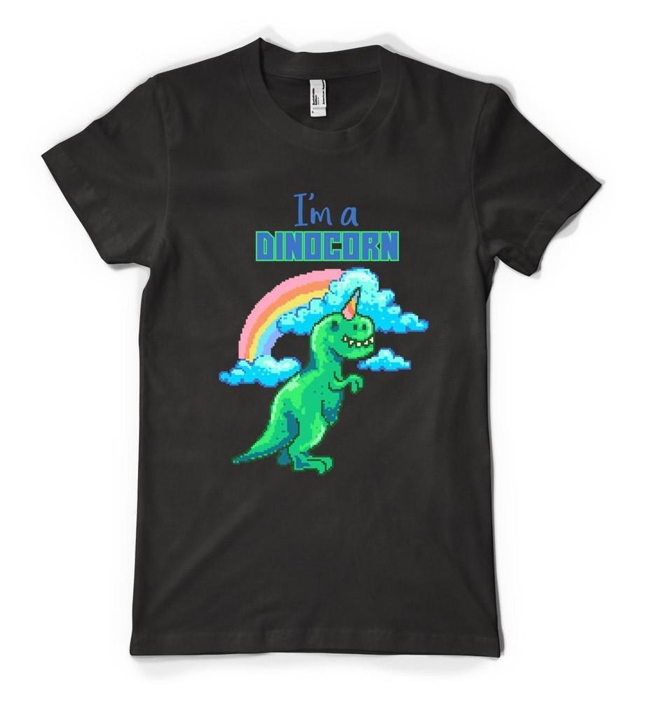 

I m A Dinocorn Dinosaur Unicorn Rainbow Mashup Personalised Unisex Kids T Shirt M
