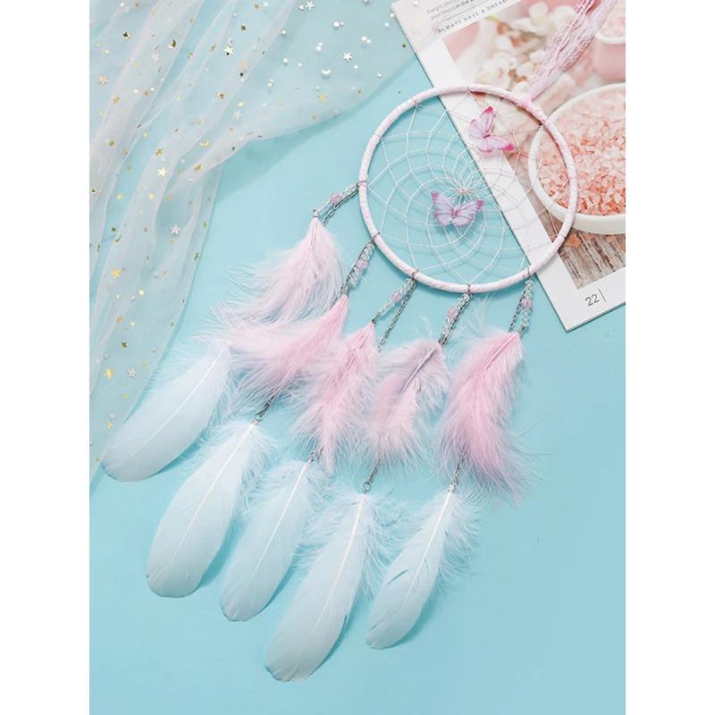 Dream Catcher Butterfly Wind Chimes Girls Room Pendant Bedroom Garden Outdoor Decorations Birthday Gift Creative Home Crafts