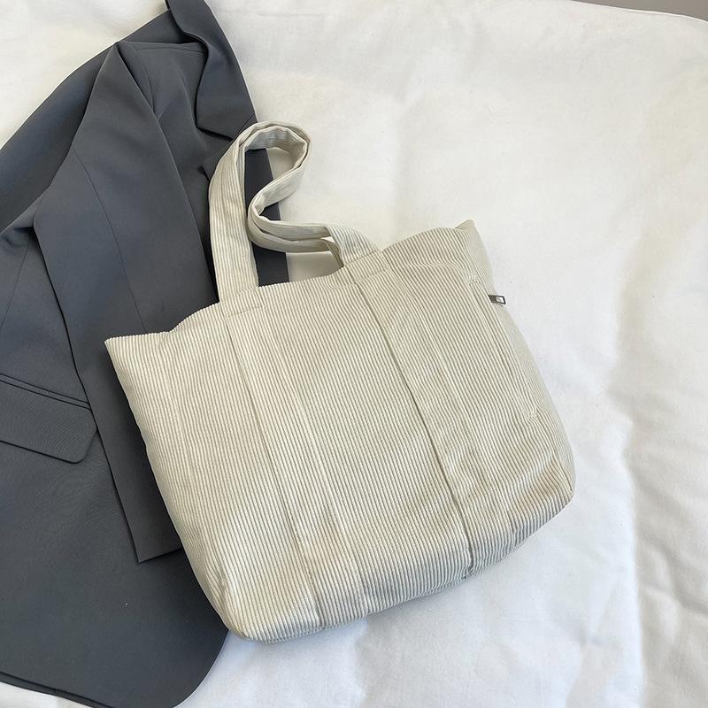 Corduroy Shoulder Bag Tote Bag Winter New Korean Version Casual Fashion Simple Large Capacity Commuter Women's Bag