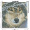 5D Diy Diamond Painting Cross Stitch Wolf Crystal Full Diamond Sets Unfinish Decorative