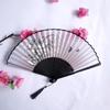Vintage Bamboo Silk Women's Folding Fan - Portable Dance Gift