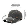 Retro Gewaschene Welpenstickerei Baseballkappe Atmungsaktiv UV-Schutz Lässige Outdoor-Kappe Weiches Oberteil Verstellbare Schirmmütze