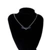 Gothic Punk Silver Scissor Pendant Necklace With Geometric Design For Women