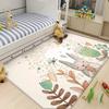 Cute Cartoon Rabbit Area Rug for Kids Room Baby Crawling Play Mat Non-Slip Washable Floor Mat Animal Pattern Carpet Bedroom