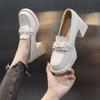 High Heels Round Toe Loafers Shoes for Women Spring and Autumn Lastest With Discount Quality Popular Korean Style 39 Woman Pumps