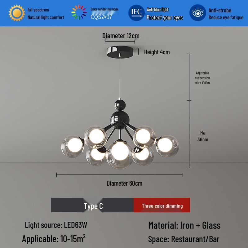Snow Mountain Restaurant Chandelier - Italian Minimalist Designer Light for Luxury Dining & Bars (2025 Model)