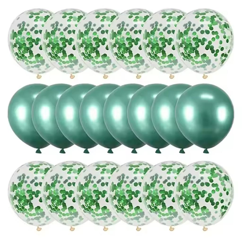 12inch Metal Colored Balloon with Confetti Balloon Set, Suitable for Weddings, Birthdays, Themed Parties, Pre Wedding Parties