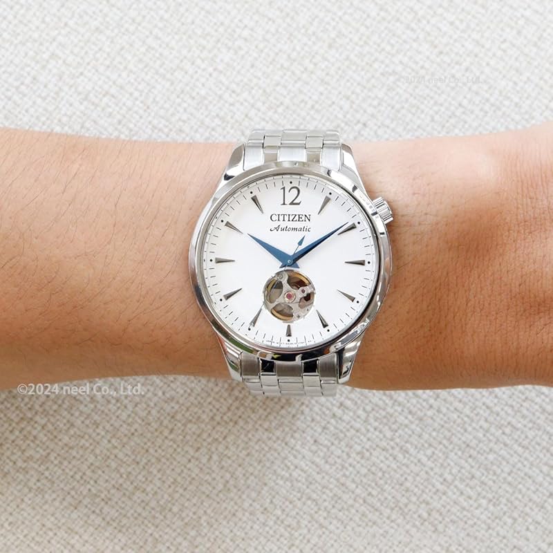 [Citizen] Watch Citizen Collection Mechanical Automatic Winding Mechanical Open Heart See-through Back Waterproof White NH9131-73A Men's Silver
