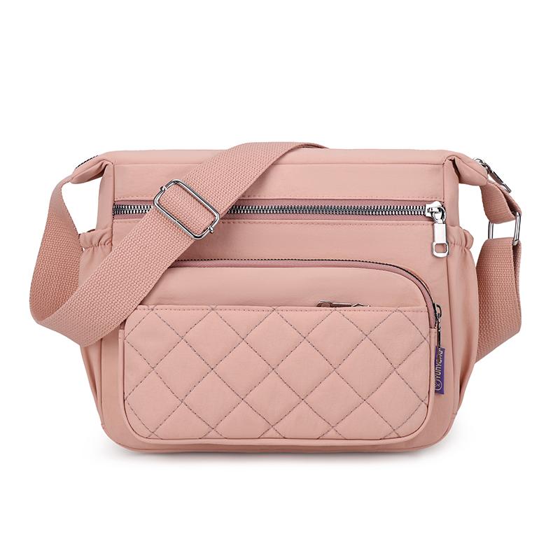

Quilted Crossbody Bag for Women – Stylish Multi-Color Shoulder Bag with Adjustable Strap & Multiple Pockets – Perfect for Daily Use, Work & Travel рожевий
