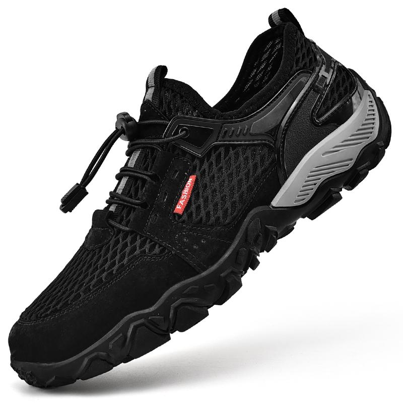 Summer Men's Large Size Outdoor Mesh Shoes Breathable Hiking Shoes