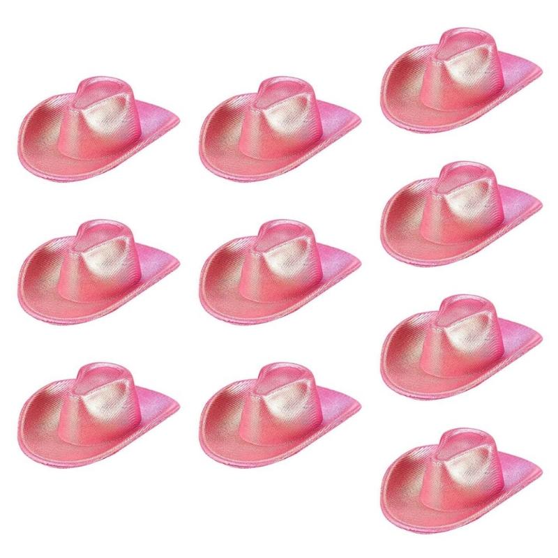 Glittering Miniature Cowboy Hat Bottle Toppers Perfect For Western Themed Parties and Celebration Embellishment