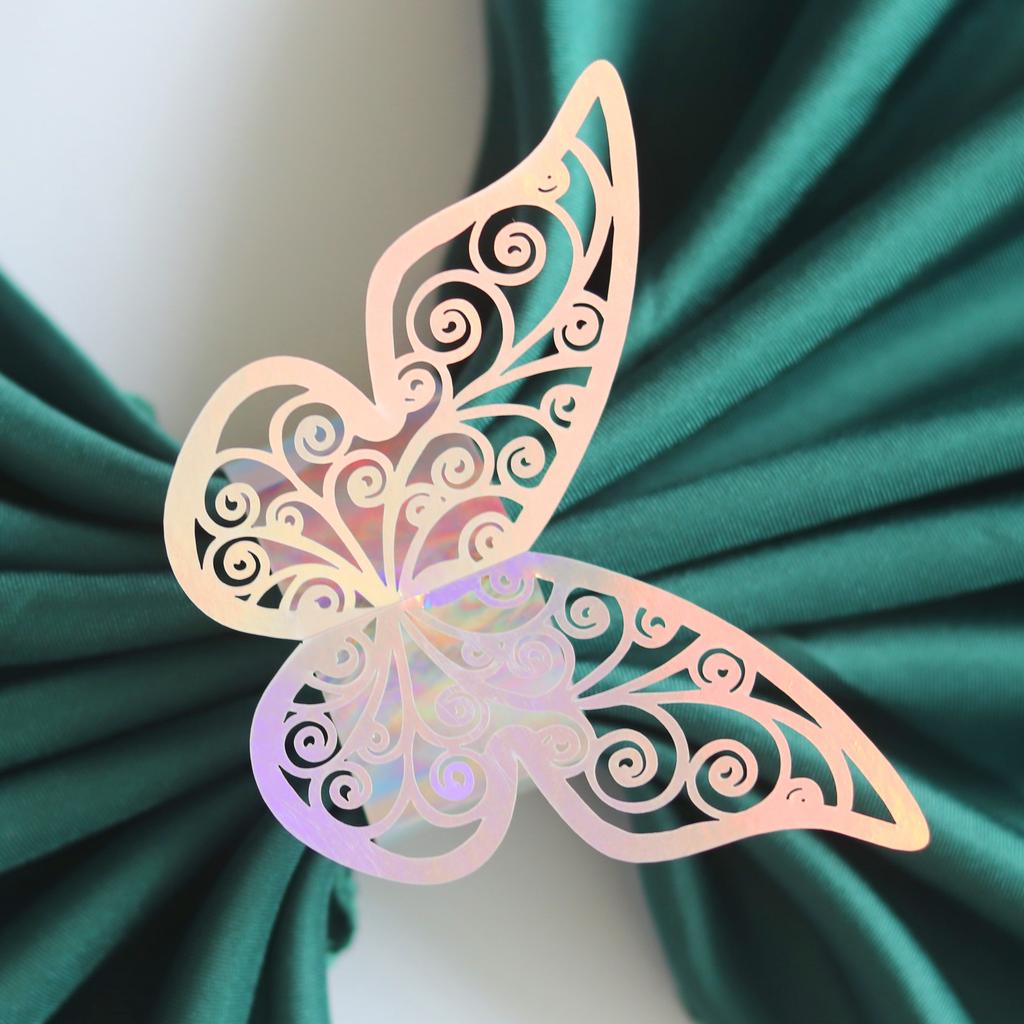 50Pcs Laser Colour Paper Napkin Rings For Wedding Birthday Christmas Dinner Home Table Decor Napkin Rings Holders Party Supplies
