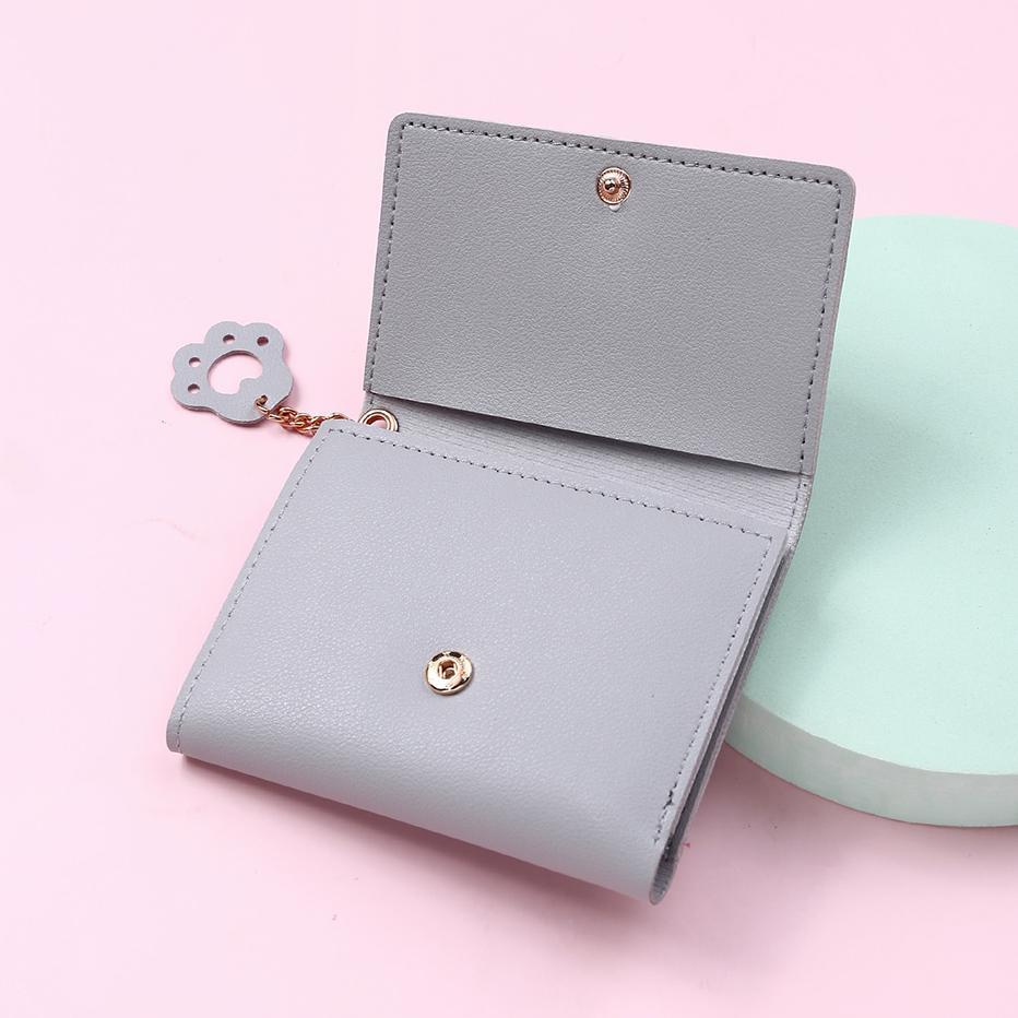 Dámská roztomilá kočičí peněženka Krátká peněženka z PU kůže Držák karet Pytlík na peníze Kreativní peněženka