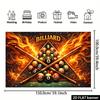 2D Vintage Feuer Billard Kulisse, Pool Billard Fotografie Hintergrundtuch für Bar & Party