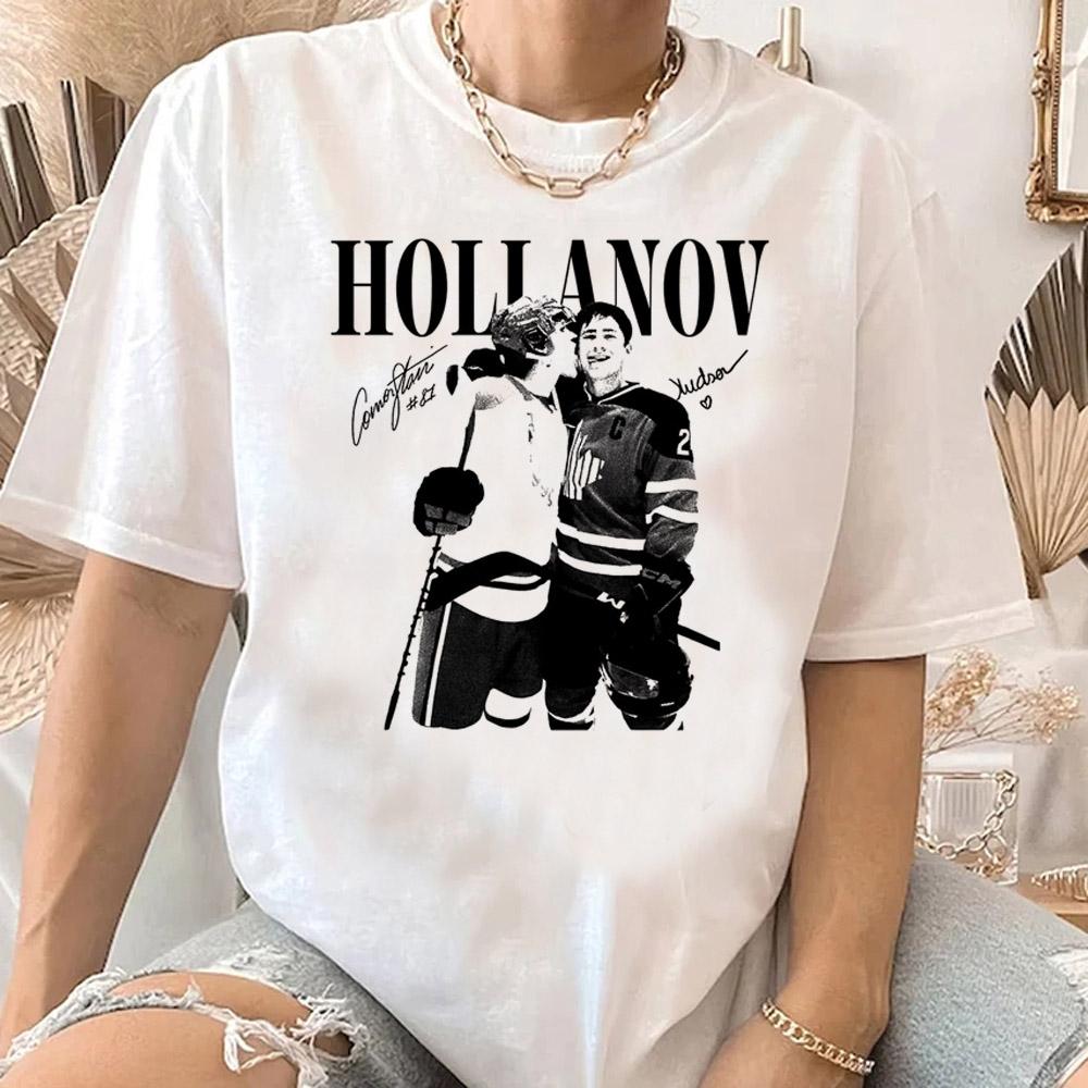 Camiseta Vintage Hollanov Unissex Hudson Williams Connor Storrie Camisa Rivalidade Intensa Merch Tee Ilya Rozanov Shane Hollander Camiseta