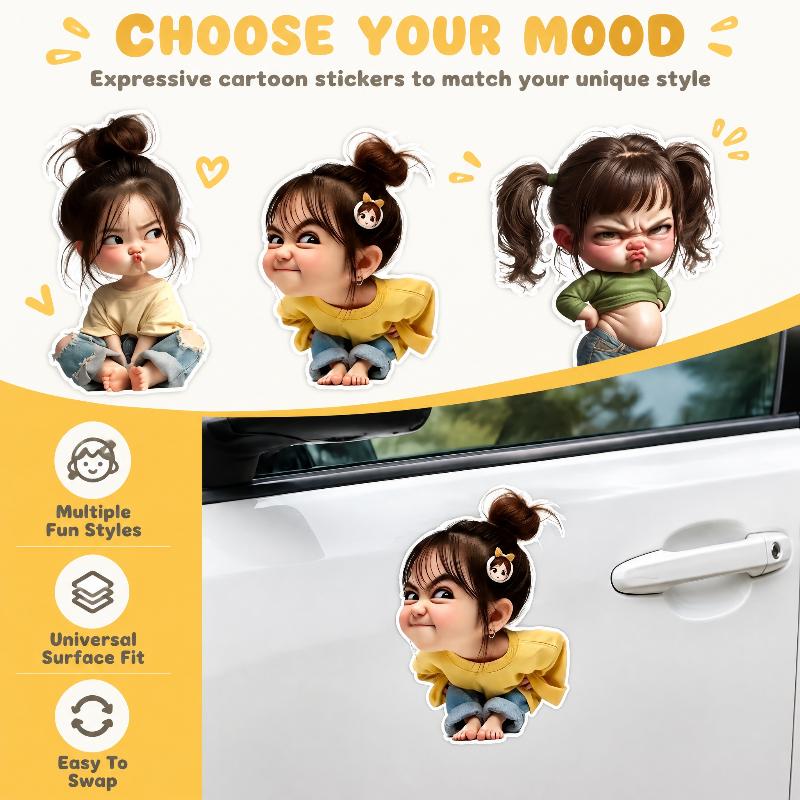 Creative And Cute Car Sticker Body Scratch Cover Car Window Decoration Waterproof Car Sticker Car Decorative Stickers