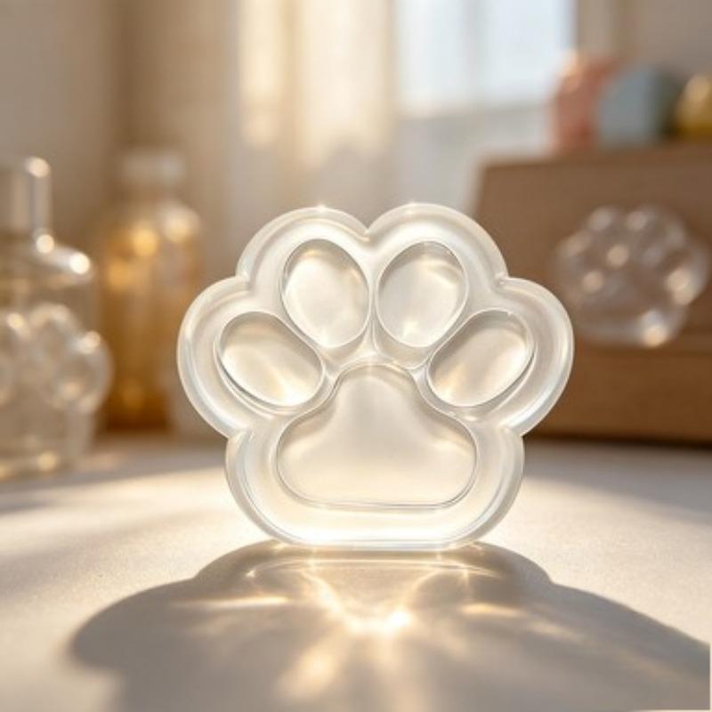 Kawaii Transparant Wit Kattenpootje Langzaam Rijzend Squishy Zacht TPR Knijp Fidget Speelgoed Stressverlichting Decompressie Kinderfeest Cadeau